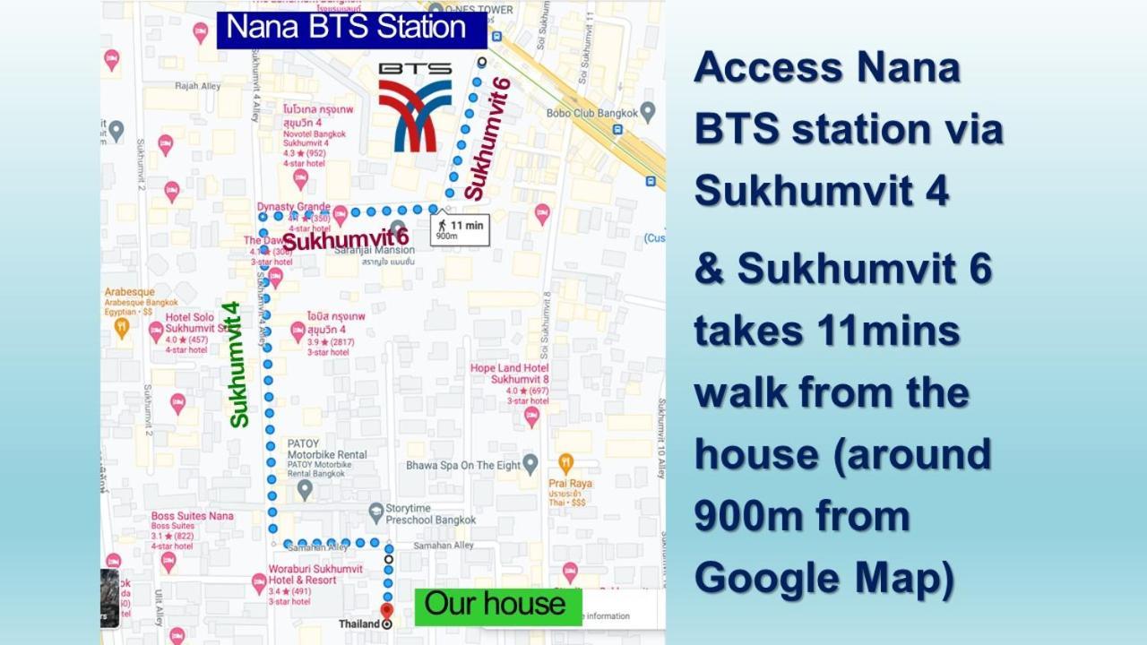 Villa AT NANA ,4BR,4R,Nana BTS,10MintoSiam Bangkok Exterior foto